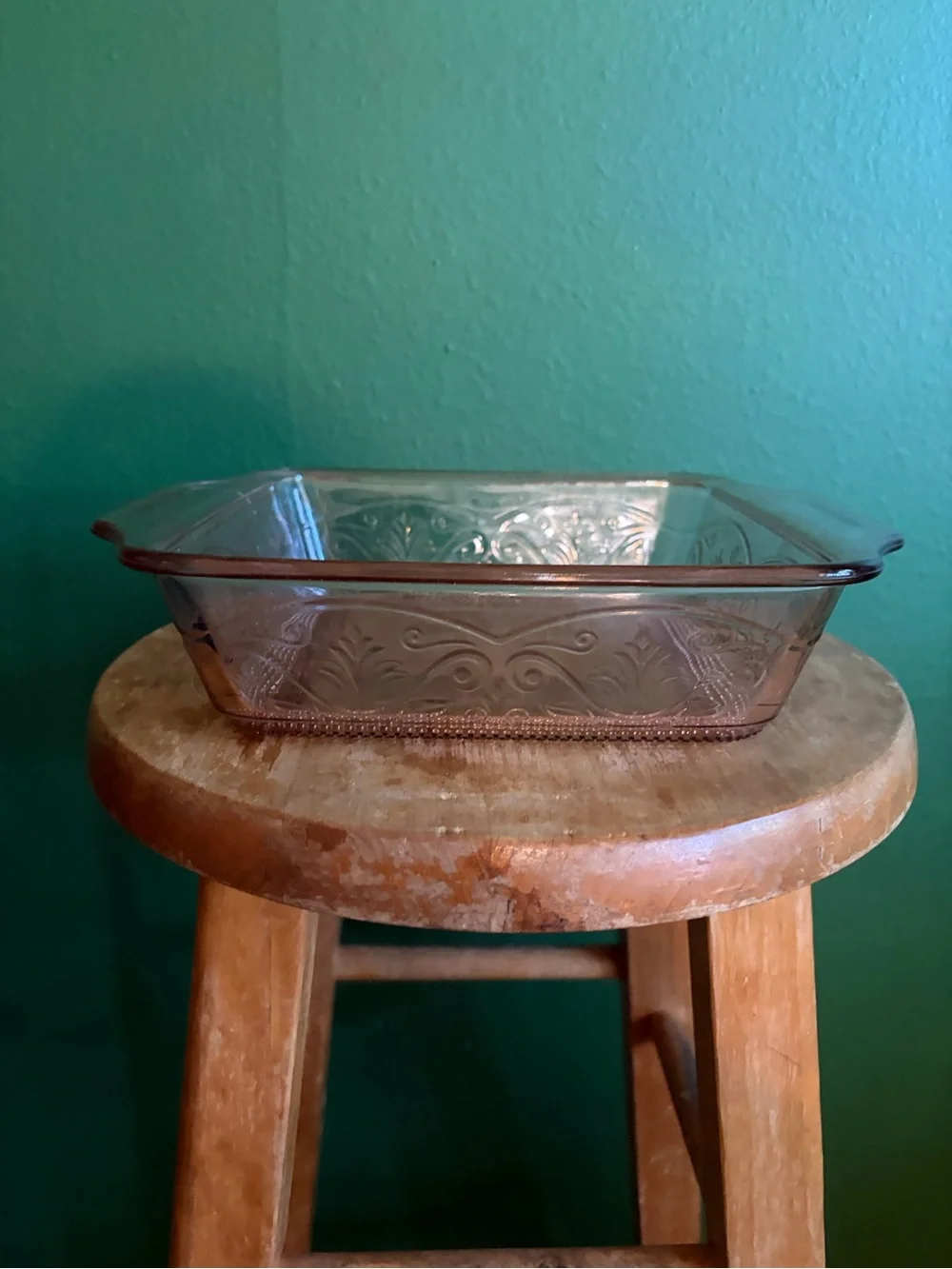 Anchor Hocking Laurel Rosewater Embossed Baking Dish 2 Quart
